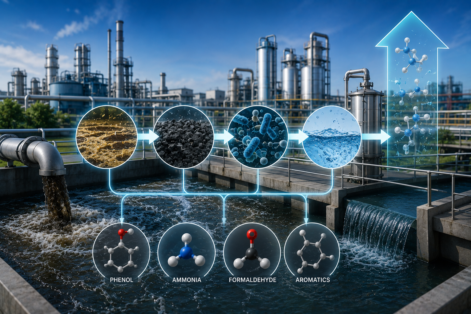 Complex pollutant degradation